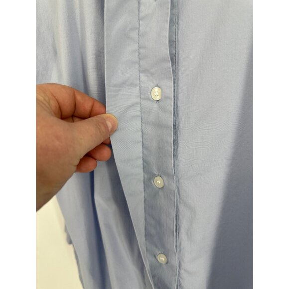 Eloquii Light Blue Button-Down Collared Short Sleeve Blouse Women's Size 20 - Picture 4 of 10
